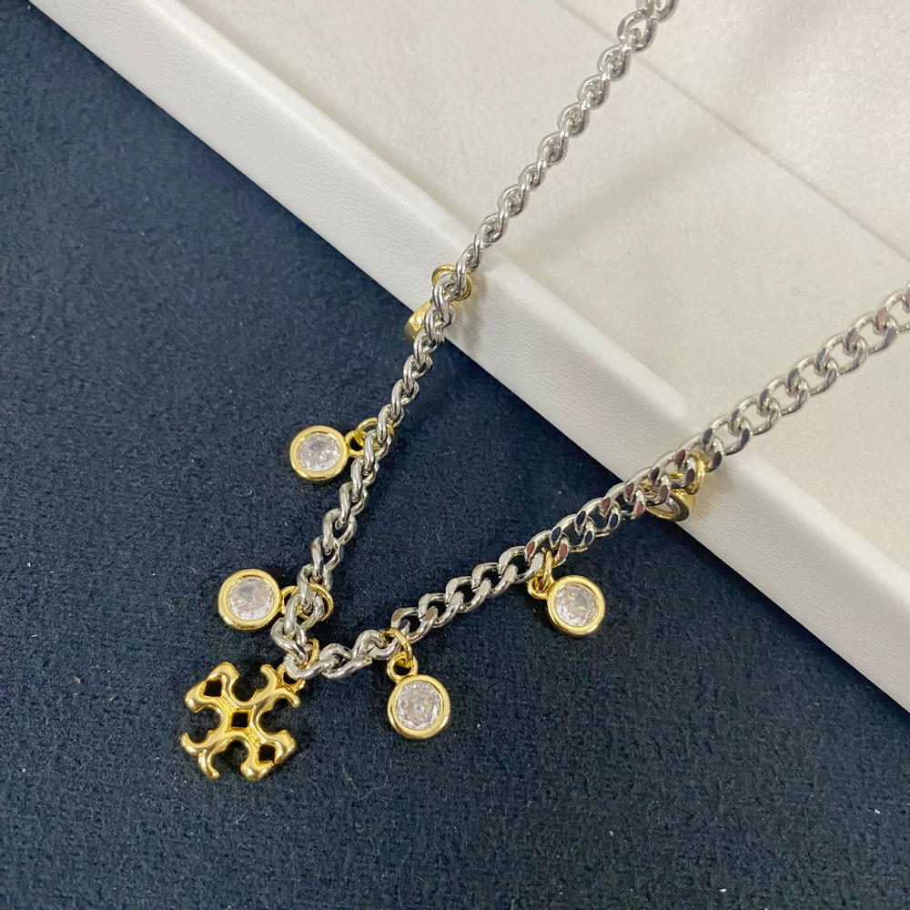 Tory Burch Asian Mechanical Rhinestone Necklace